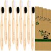 41tpASK3laL._AC_.jpg Brosses à dents bambou charbon — Lot de 10