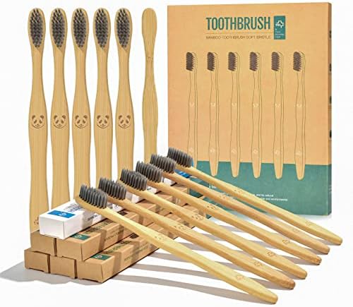 51jDvzy0vL._AC_.jpg Brosses à dents charbon bambou — Lot de 12